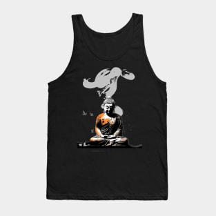 Mushin (Mental State) of Nothingness No. 1: Empty Mind on a Dark Background Tank Top